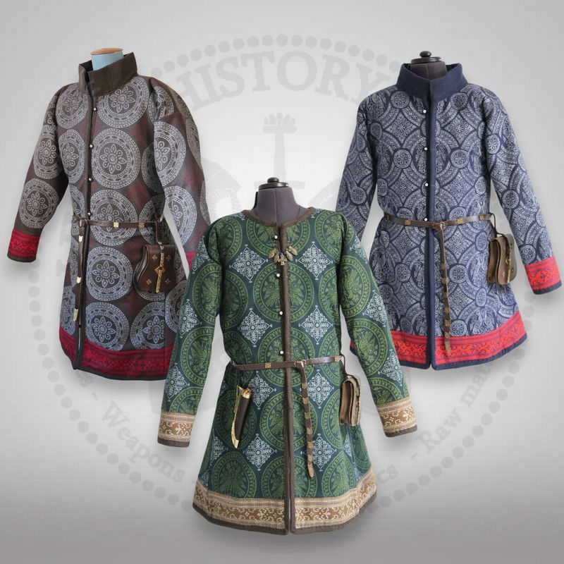 Battle caftan with historical stamps & stamped stripes