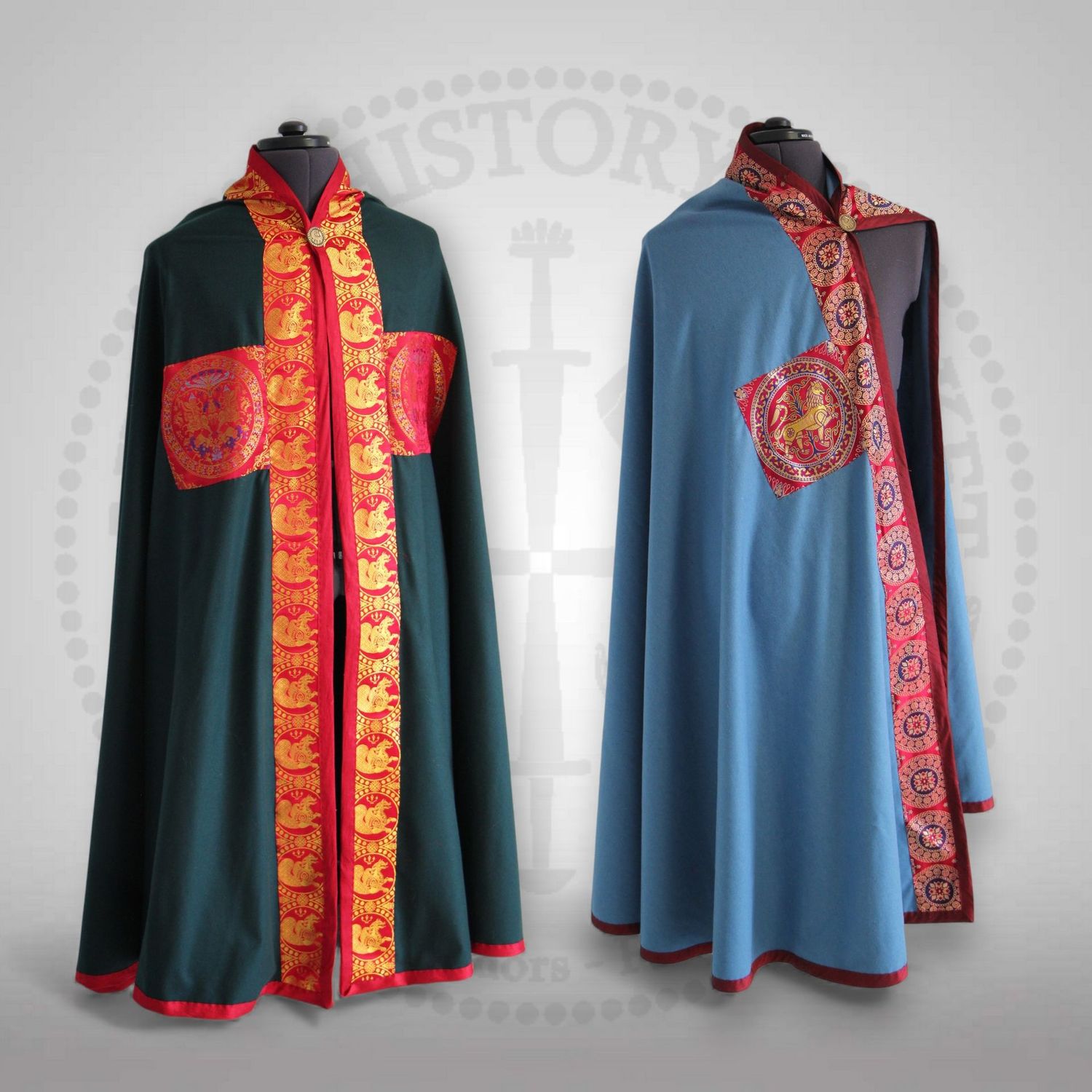 Byzantine special cape with silk brocade front line & pannel Byzantine special cape with silk brocade front line & pannel