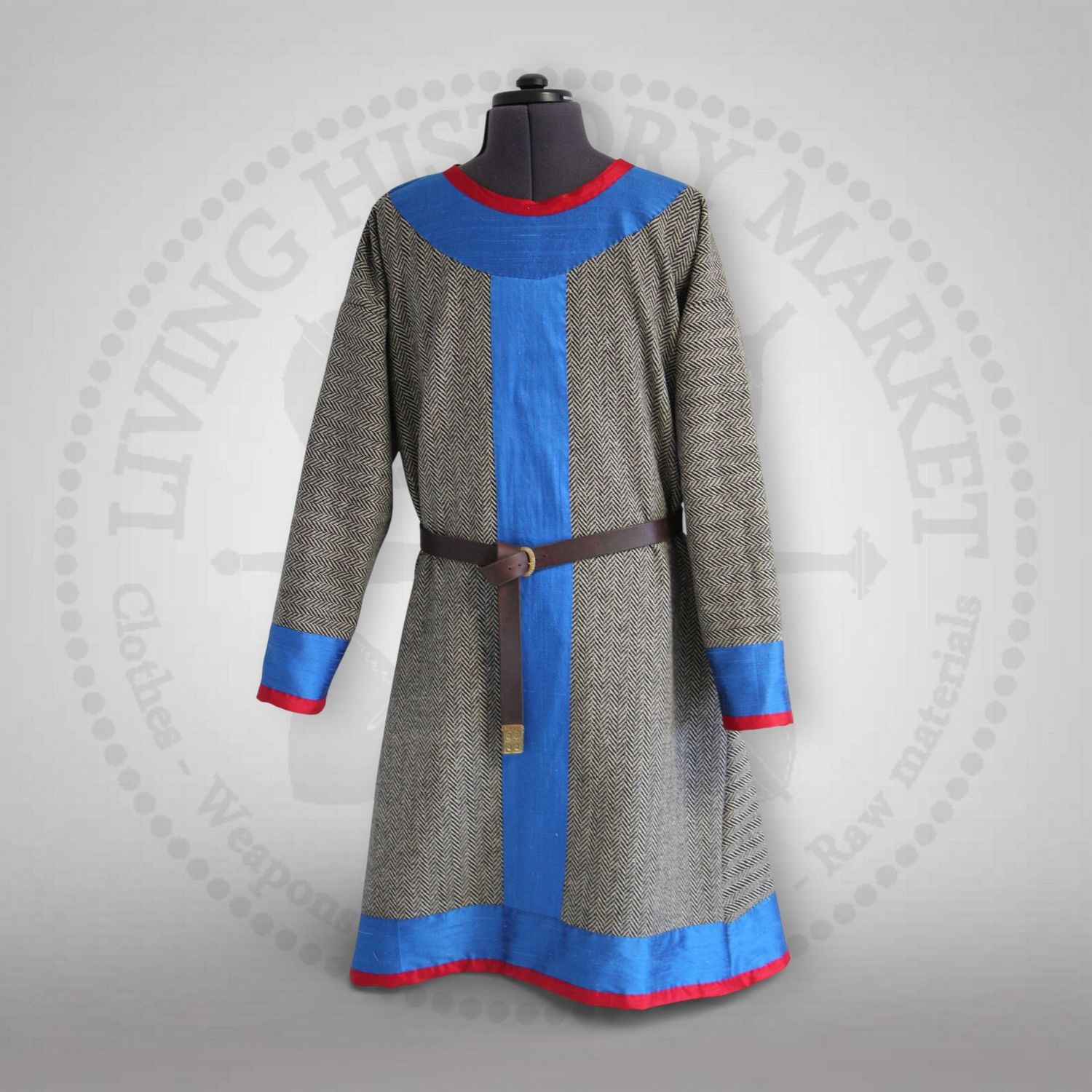 Byzantine & Carolingian wool and monochrome silk tunic