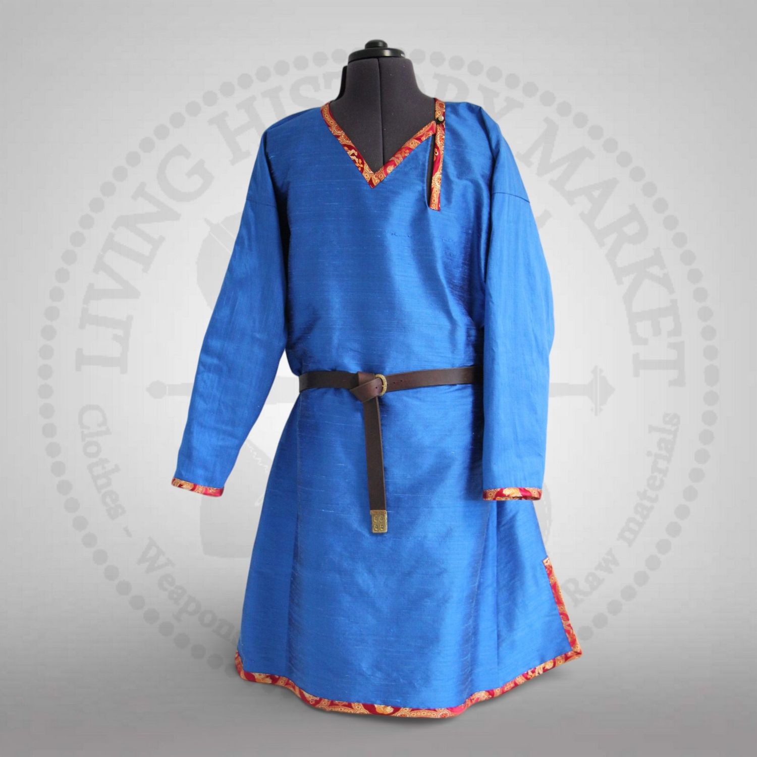 Carolingian tunic with special V shaped collar / with slit (Silk version)
