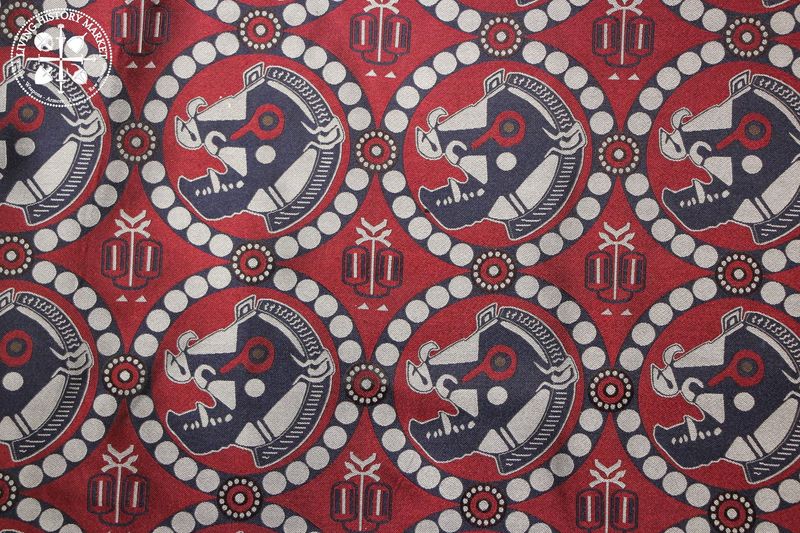 100% silk - Central Asia brocade silk "Boar silk" / Central Asia 6-9th century