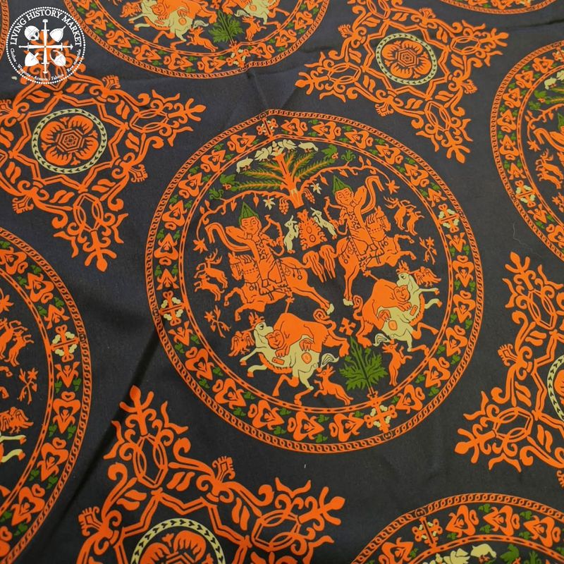 "Bahram gur" silk brocade imitation / 7-10th century