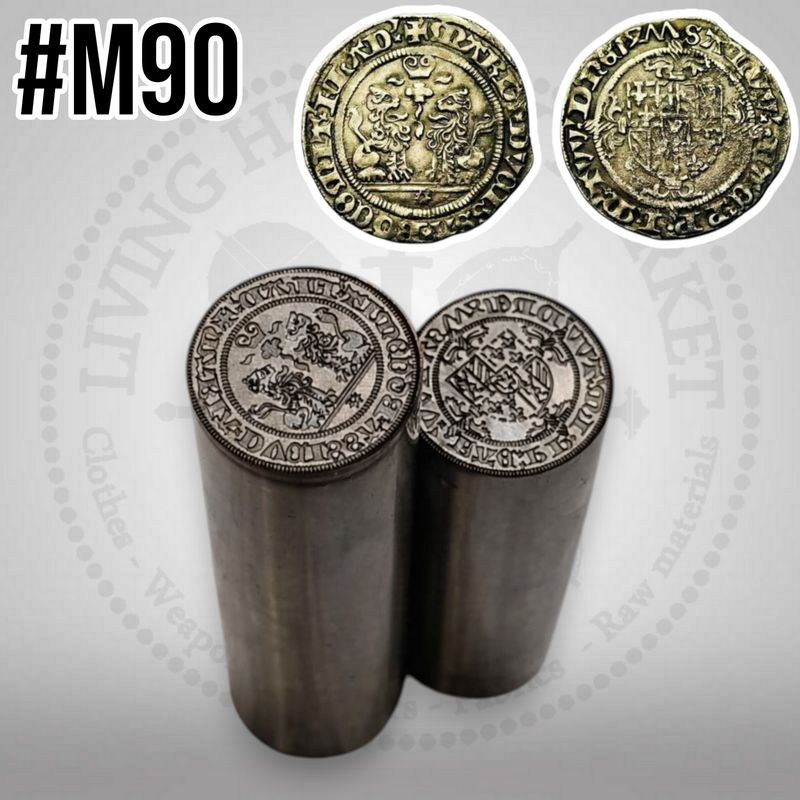 “Vuurrijzer” 2 Stuivers coin - Mary of Burgundy - Netherlands - 15th century / #M90 (diam 24.5mm)