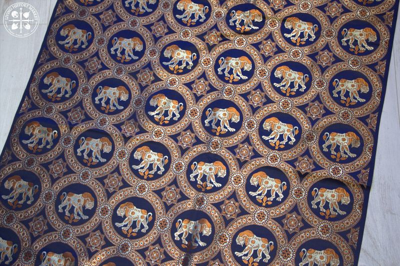 "Saint-Julian Rimini" silk - 9/10 century - Dark blue version