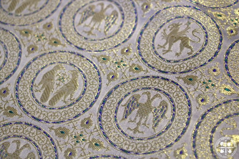 Byzantine Brocade with Winged Lions and Birds / Ivory version