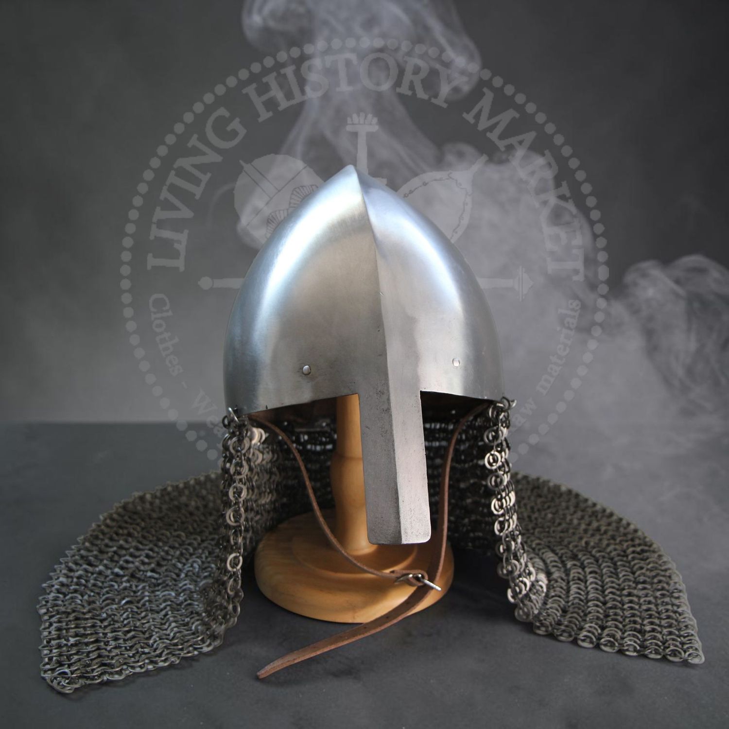 Norman nasal helmet - Inner circumference 65cm (OPEN AVENTAIL)