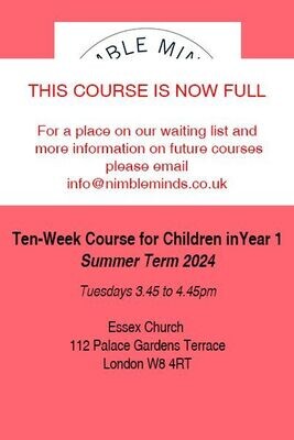 Year 1 Ten Week Course (Summer Term 2024) W8 4RT