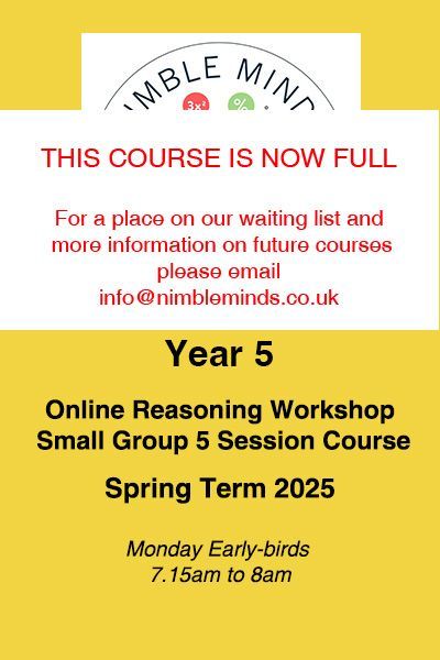 Online Small Group 5 Session Course (maximum four in the group)