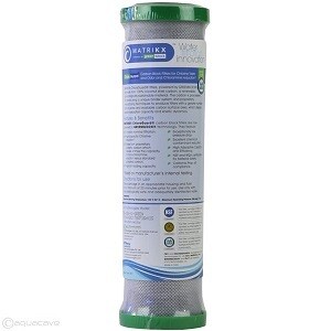 Matrikx CTO Carbon Block Filter Cartridge (10" x 2.5") 5u with Chloramine and VOC Reduction.USA