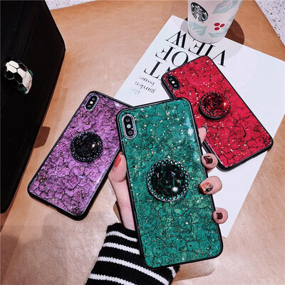 Marble Case with POP Socket 