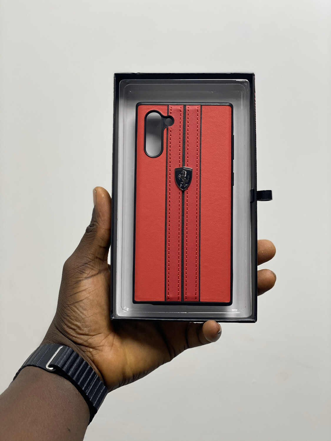 Ferrari Case With Red Thread Design