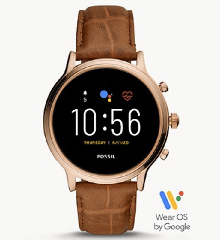 Fossil Gen 5 Smartwatch Julianna HR Brown Croco Leather