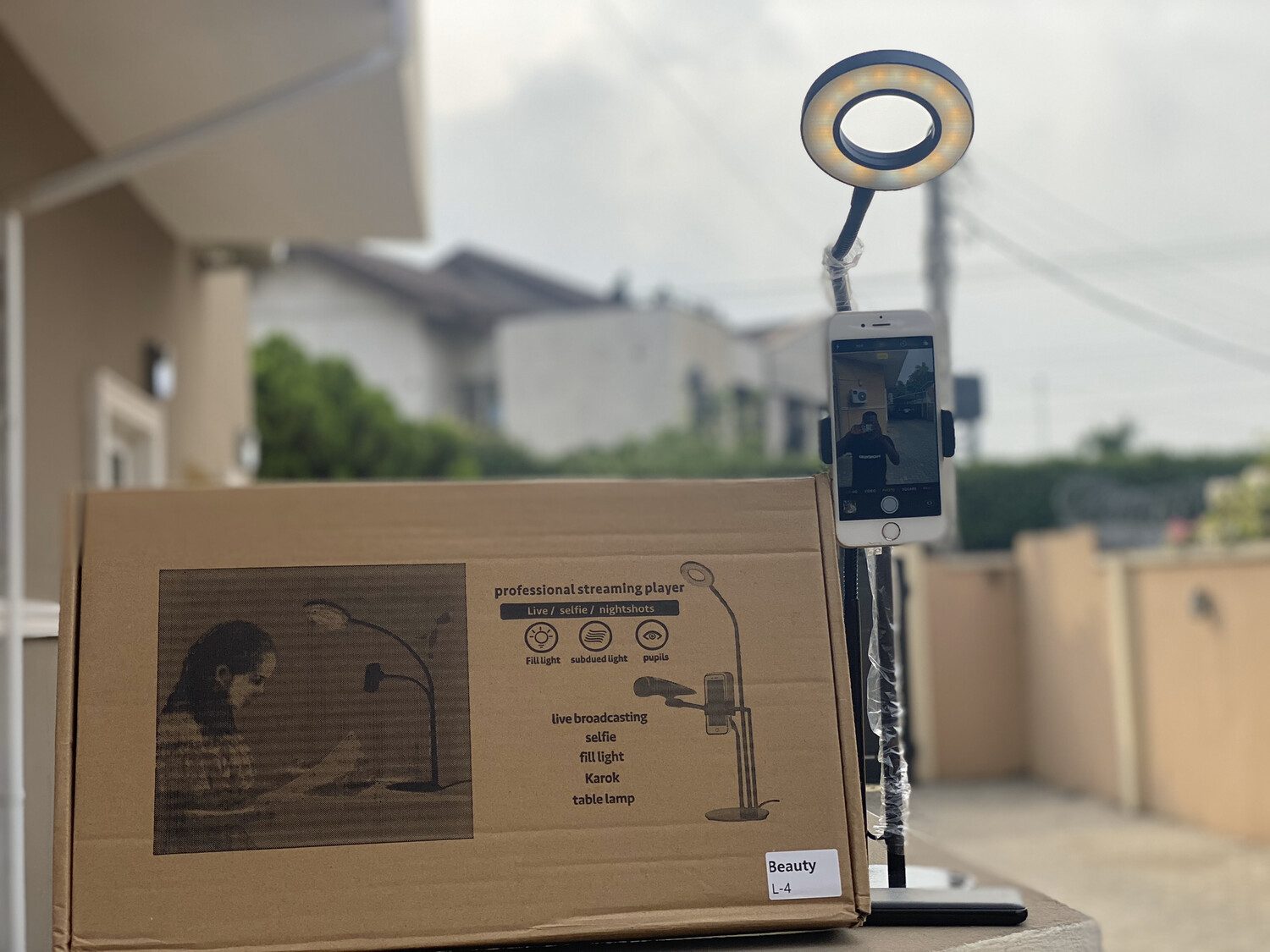 2 In 1 Selfie Ring Light With Flexible Mobile Phone Holder - L4 Model
