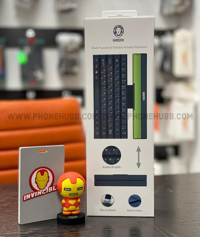 Green Multi-Functional Rollable Wireless Keyboard  