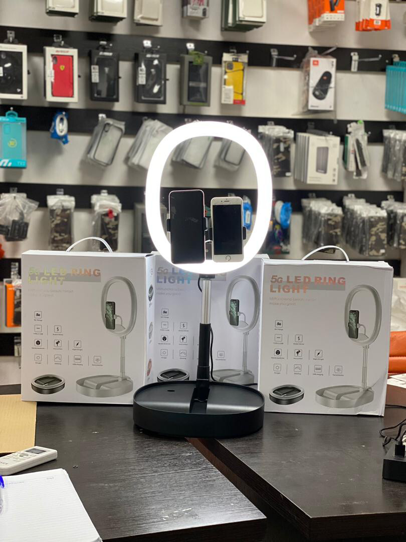 5G Led Ring Light with Two Phone Stands
