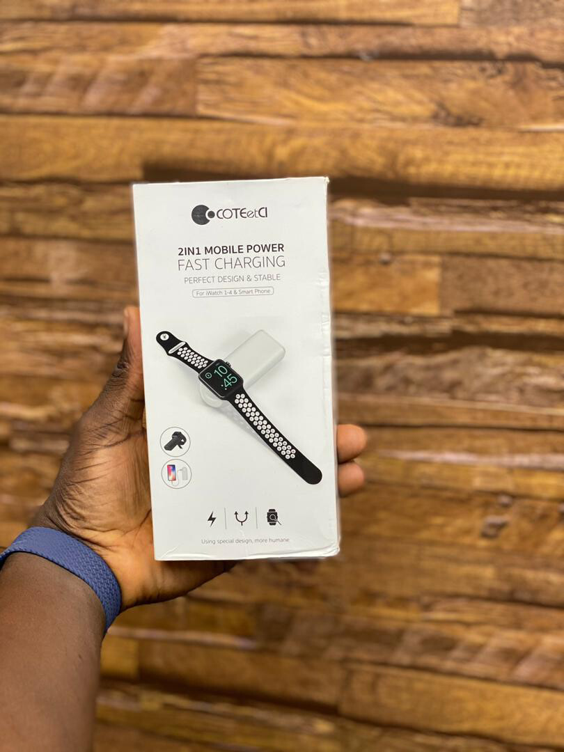 Coteeci 2 in 1 Mobile Power Bank 5200mAh with Dedicated Apple Watch Charger