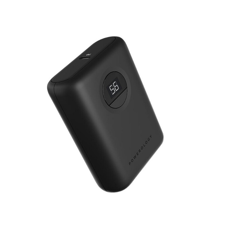 Powerology Ultra-Compact PD Power Bank 20W 10000mAh with USB-C to Lightning Cable