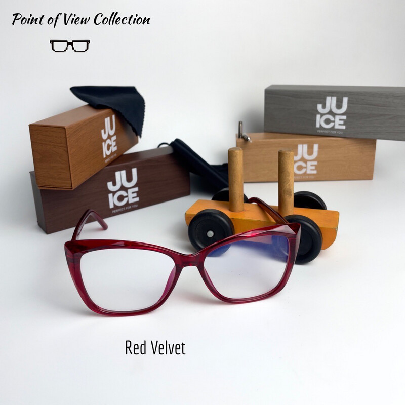 Juice Blue Light Blocking Computer/Phone/Gaming Glasses - RED VELVET