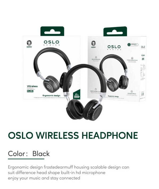 Green Oslo wireless On-Ear
Headphones