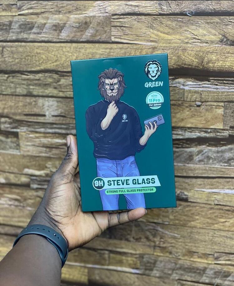 Green 9h Steve Clear Strong Full Glass Protector
