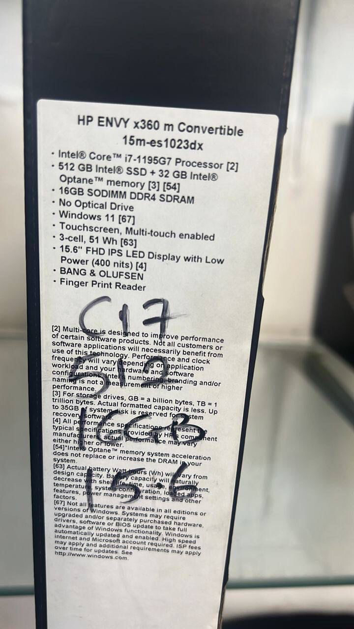 New HP Envy x360 m Convertible Core i7 16GB  15.6”