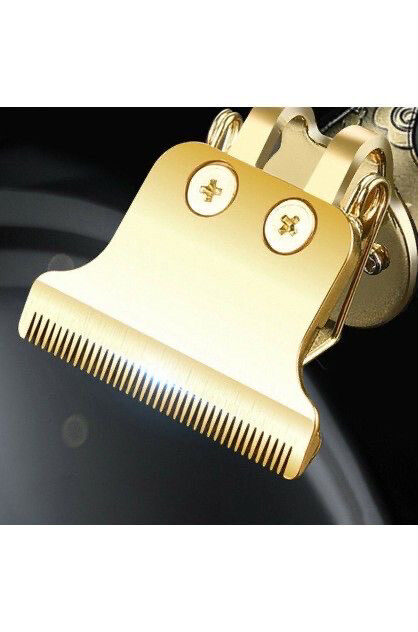 Rechargeable Cordless Professional Hair Clipper (Gold with Battery Timer)