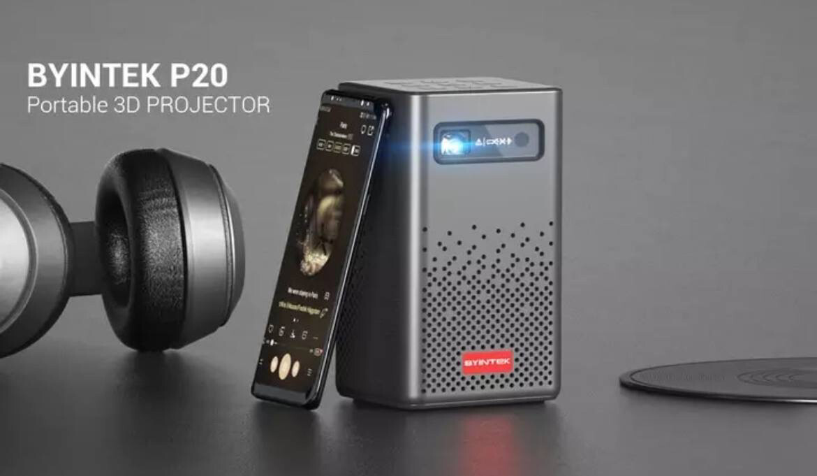 Byintek P20 Smart Android 3D 
Home Theater + Portable LED Mini Projector 4K 1080P
