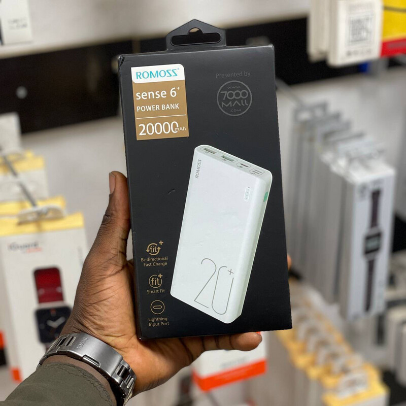 Romoss Sense 6+ Power Bank 20000mAh with Free Type-C Cable