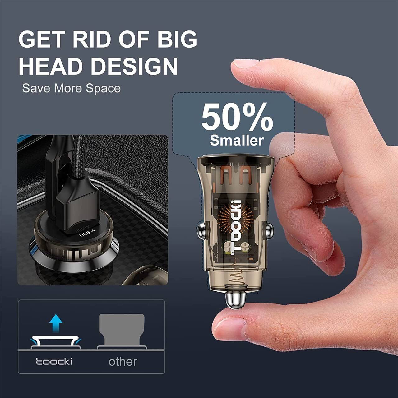Essential 45W Fast Charging Mini Dual Car Charger