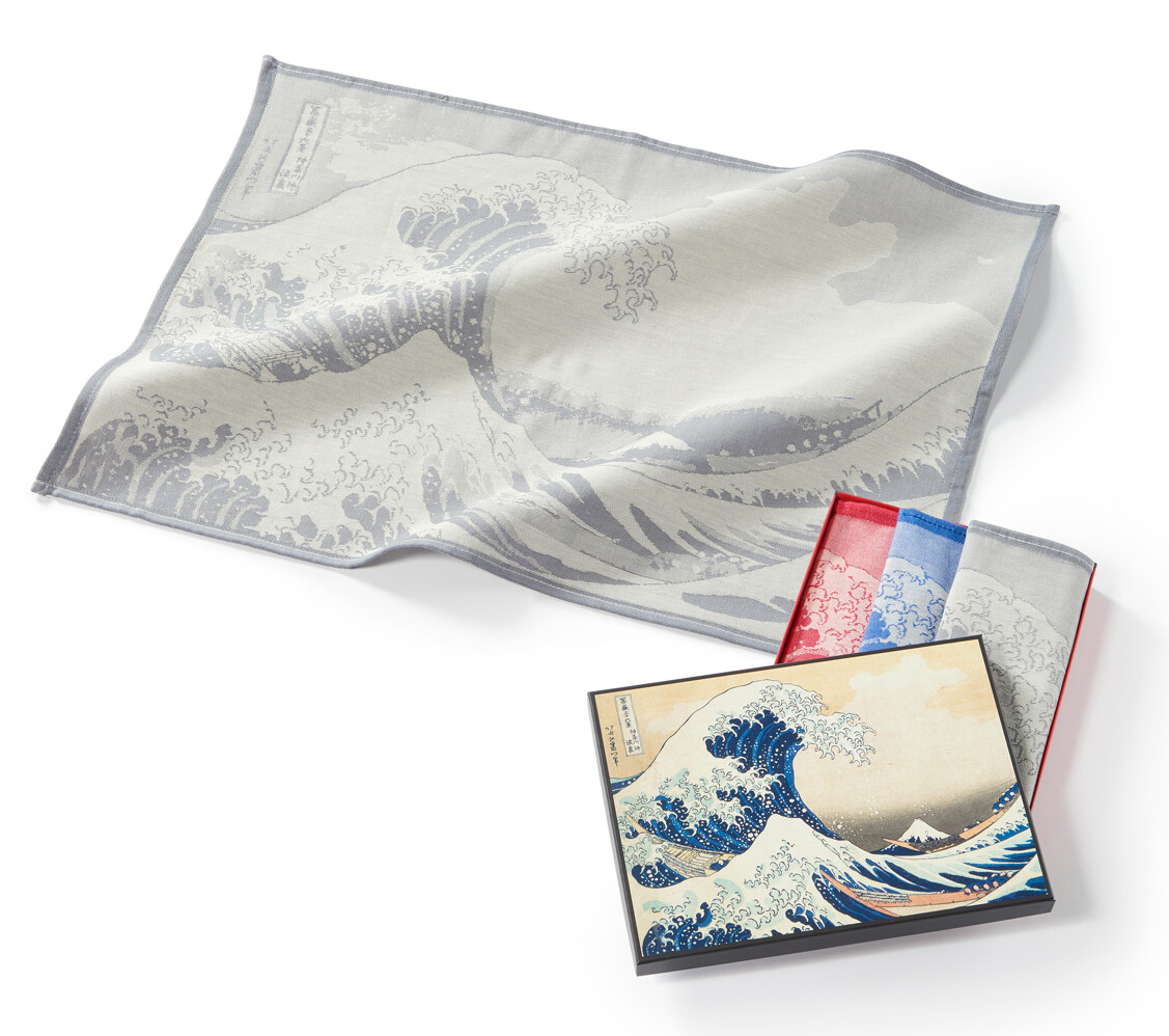 Geschirrtücher Katsushika Hokusai - Die große Welle vor Kanagawa - 3er Pack