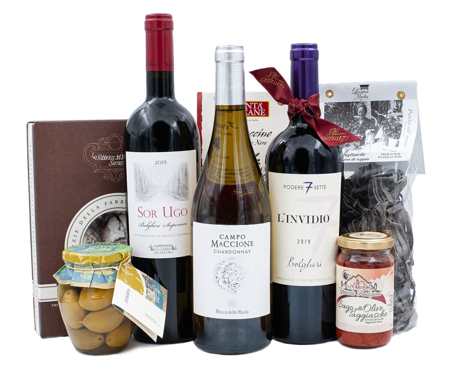 Geschenkkorb «Toskana»
Wein,  Pasta, Sugo, Oliven und mehr