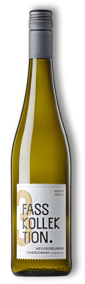 Fasskollektion. 3 Weissburgunder, Chardonnay Kaiserstuhl Trocken Qualitätswein