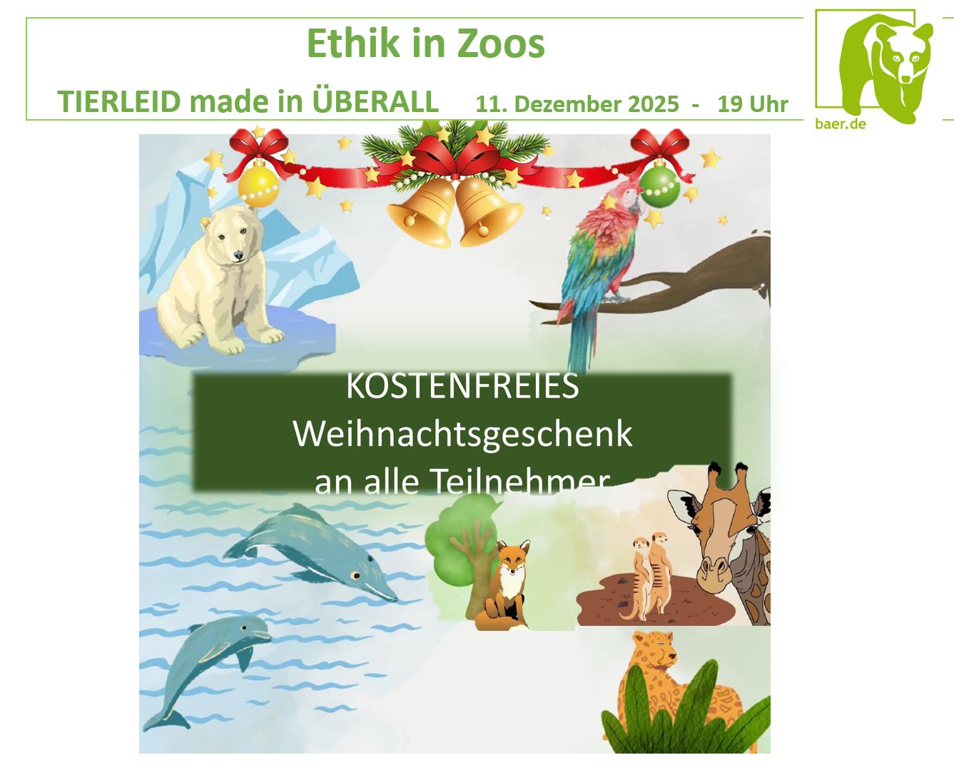 Ethik in Zoos - TIERLEID made in ÜBERALL 11.12.25