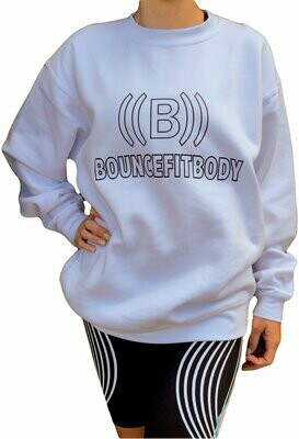 Sweatshirt - White with black outline front