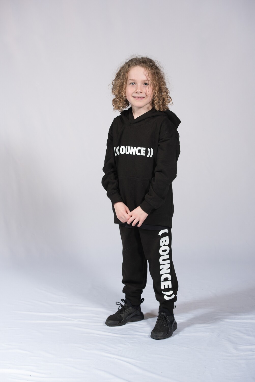 Kids Tapered Joggers - Black &amp; White