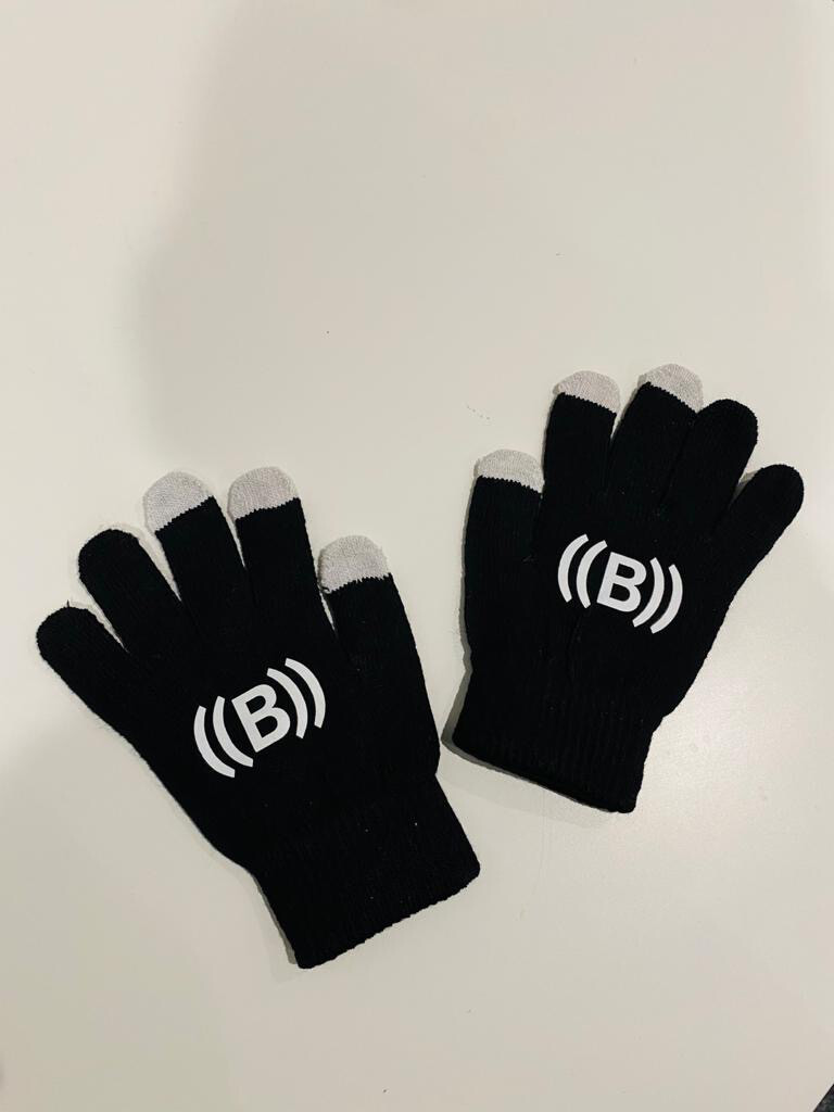 Gloves - Black & White Gloves - Black & White