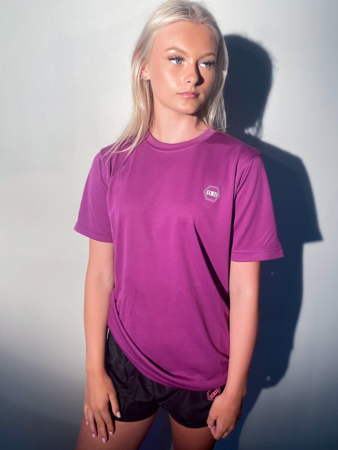 ((B))asics: T-Shirt, Unisex - Purple &amp; White
