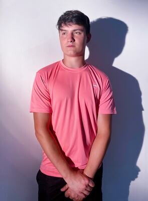 ((B))asics: T-Shirt, Unisex - Pink & White