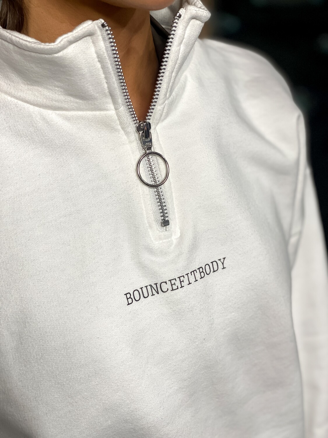 Zip BOUNCEFITBODY Jumper, White