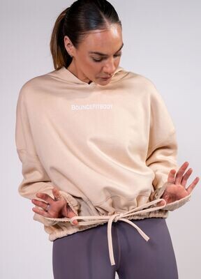 Nude Cropped Hoodie
