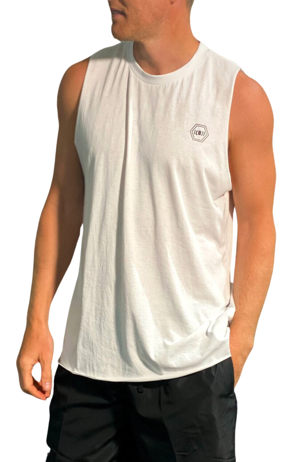 ((B))asics: High Neck Vest, Unisex - White
