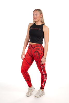 Red Python Leggings