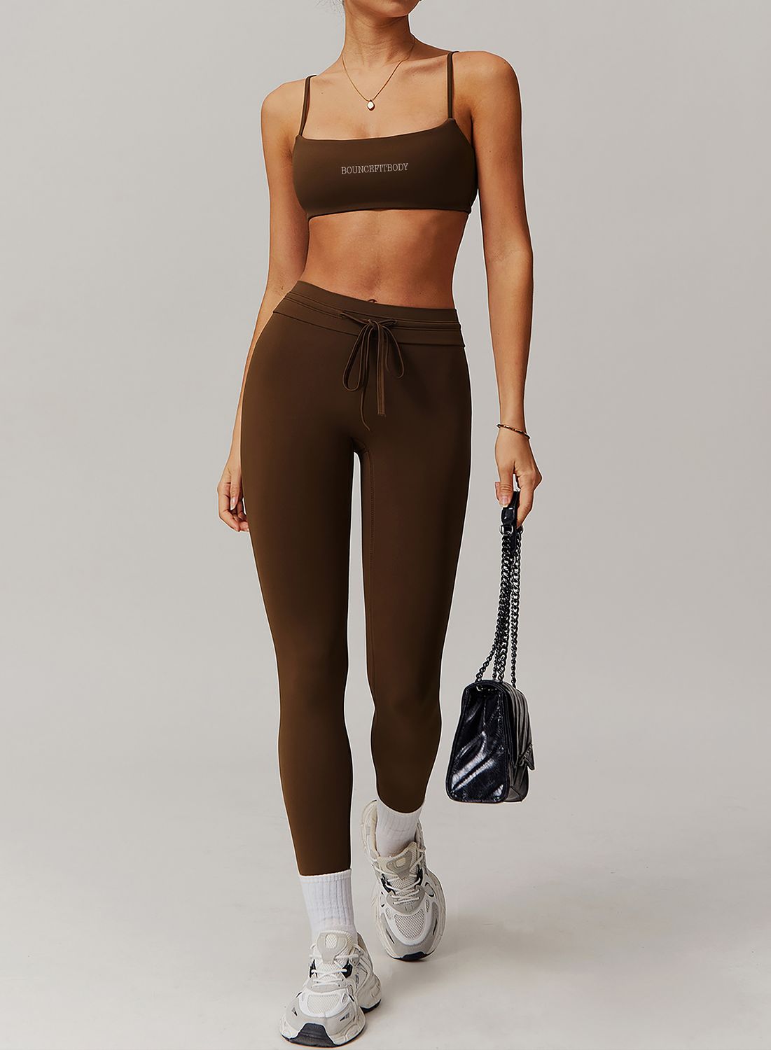 Brown Bouncefitbody Crop