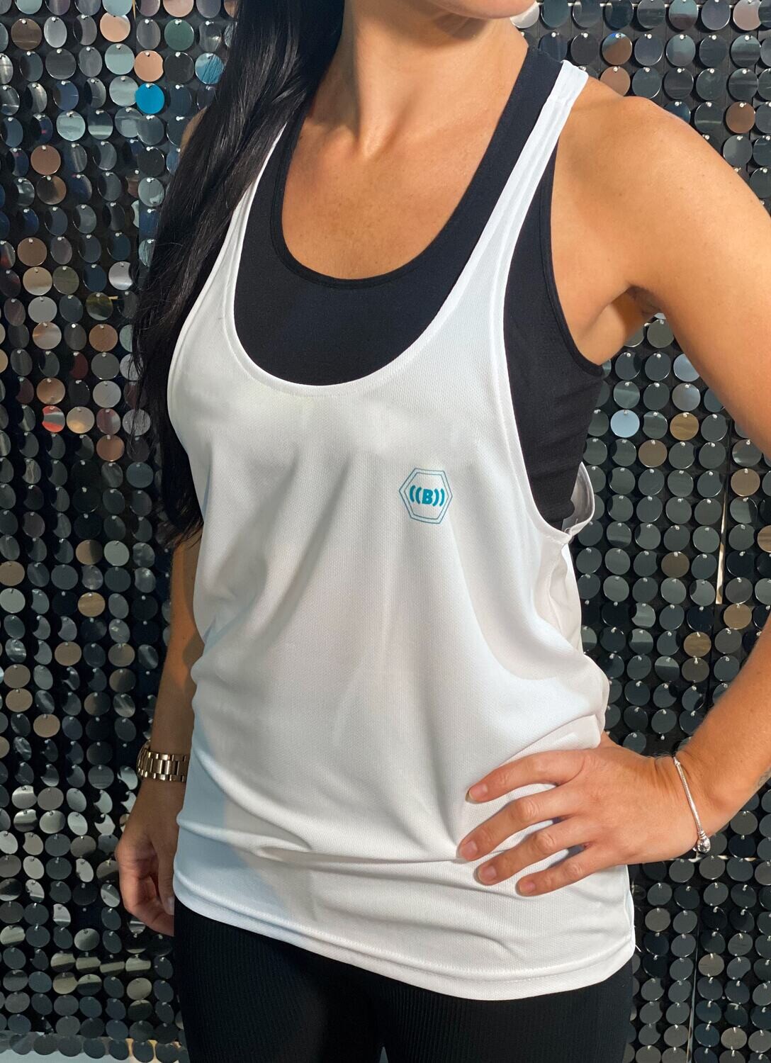 ((B))asics: Loose Sports Vest, Unisex - White