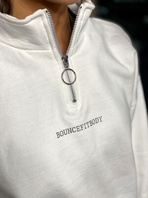 Zip BOUNCEFITBODY Jumper, White