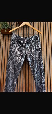 Snakeskin Leggings - Silver