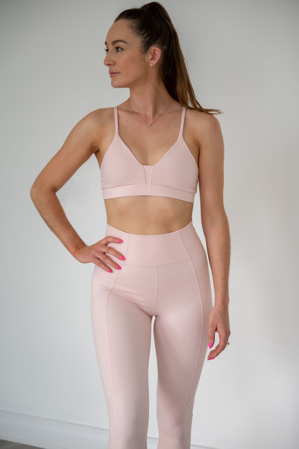Panelled Pink Leggings