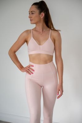 Panelled Pink Crop