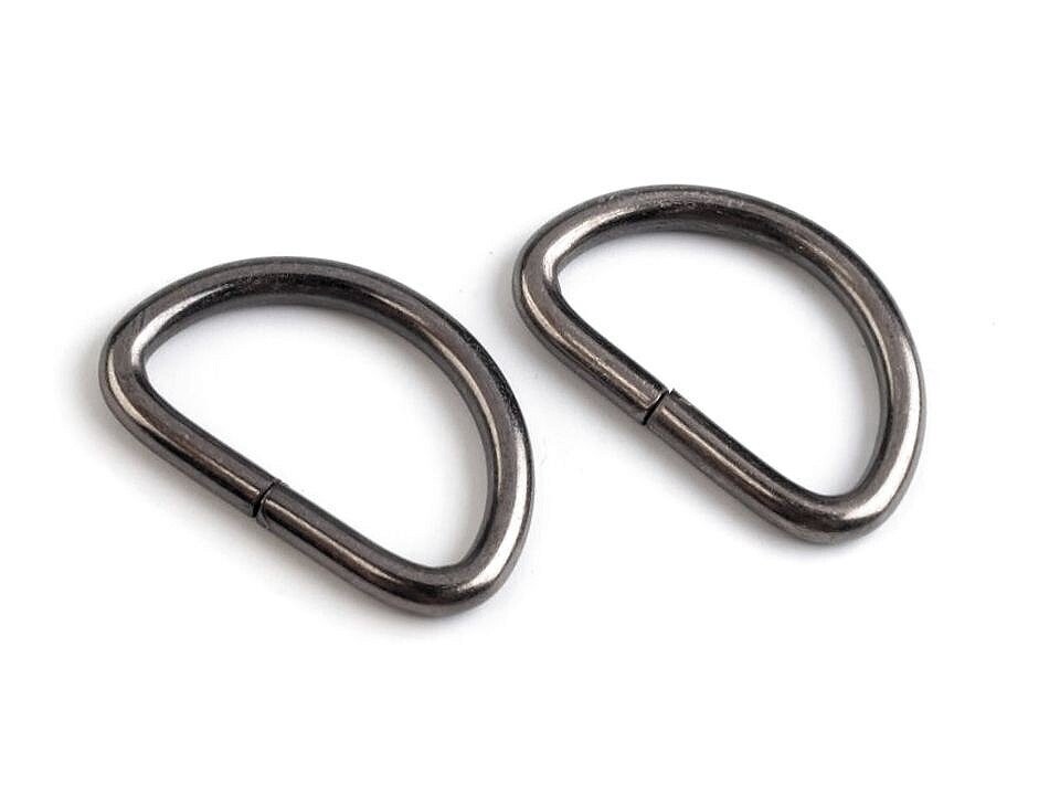 D-Ring 25mm - nickel schwarz