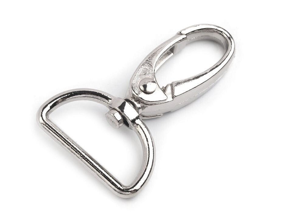 Karabinerhaken 25 mm  - silber